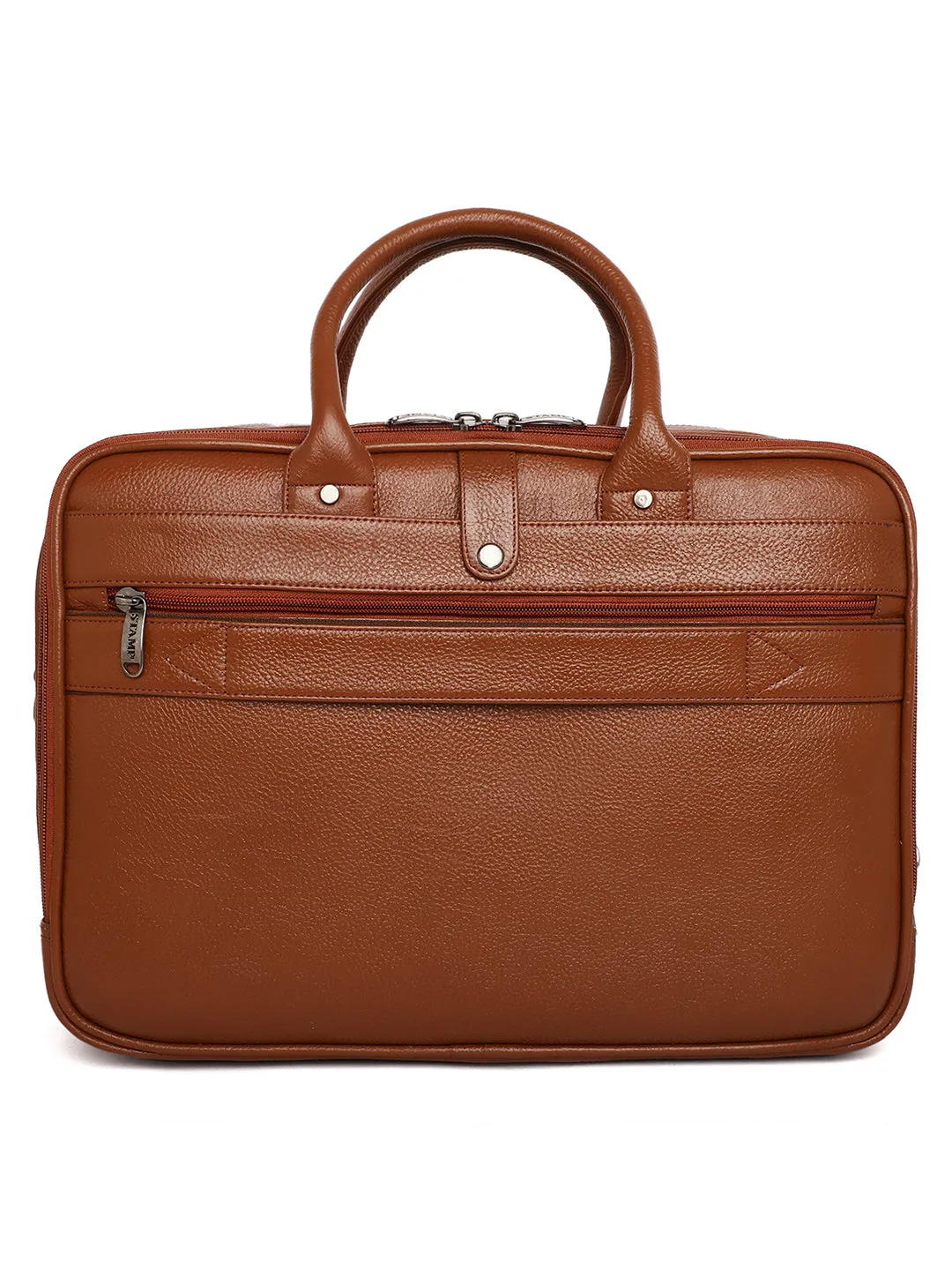 Tan Leather Portfolio Office / Laptop Bags ZP12103