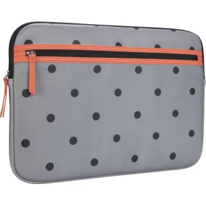 Targus Art TSS999GL Carrying Case (Sleeve) for 14 Notebook - Gray, Salmon - Scuff Resistant Interior, Scratch Resistant Interior, Fade Resistant, Stain Resistant - Foam, Leatherette Zipper Pull - Polka Dot - 10.2 Height x 13.4 Width x 0.8 Depth