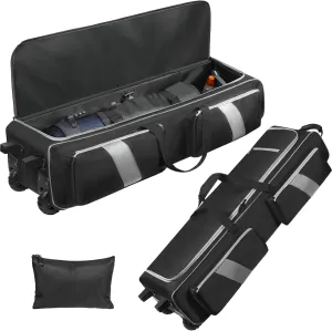 Telescope Bag with Wheels, Large Capacity Rolling Telescope Case Shock-Absorbent Padded, Telescope Case Telescope Travel Bag with Multi-pocket for Telescope & Accessories (40 Inches)