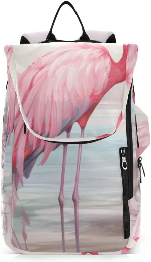 Tennis Bag Tennis Backpack for Women Men, Tennis Bag Holds 2 Rackets, Pickleball Paddles Balls, Badminton Squash, Flamingo (2)