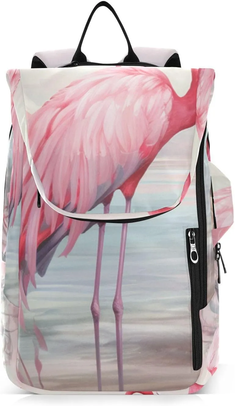Tennis Bag Tennis Backpack for Women Men, Tennis Bag Holds 2 Rackets, Pickleball Paddles Balls, Badminton Squash, Flamingo (2)