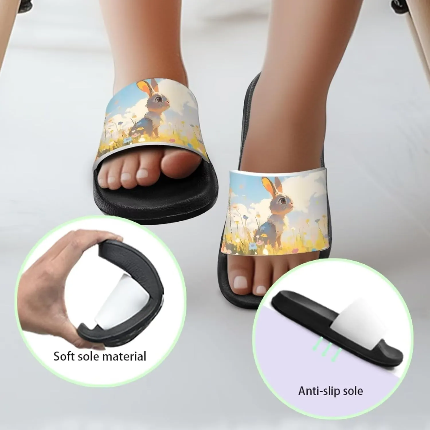 Toddler Active Boys Slides Comfortable Slip-On Kids Sandals Unisex Slides for Indoor and Outdoor Sporty Slides Beach Pool