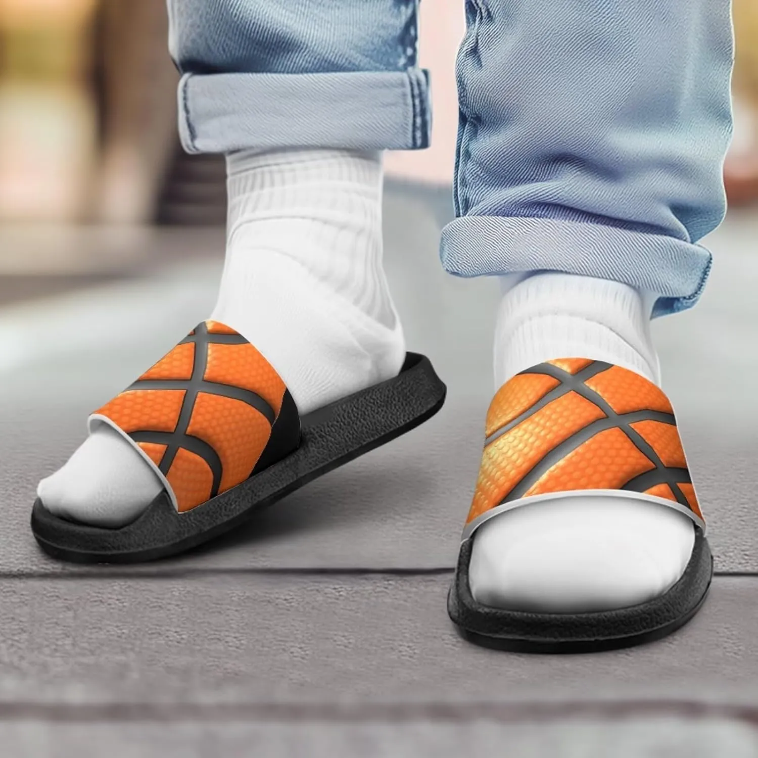 Toddler Active Boys Slides Comfortable Slip-On Kids Sandals Unisex Slides for Indoor and Outdoor Sporty Slides Beach Pool