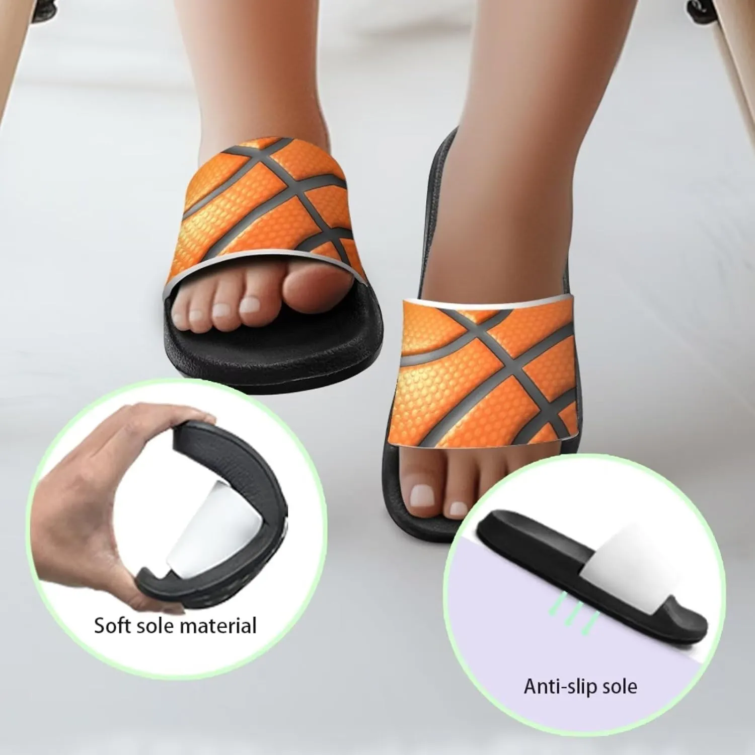Toddler Active Boys Slides Comfortable Slip-On Kids Sandals Unisex Slides for Indoor and Outdoor Sporty Slides Beach Pool