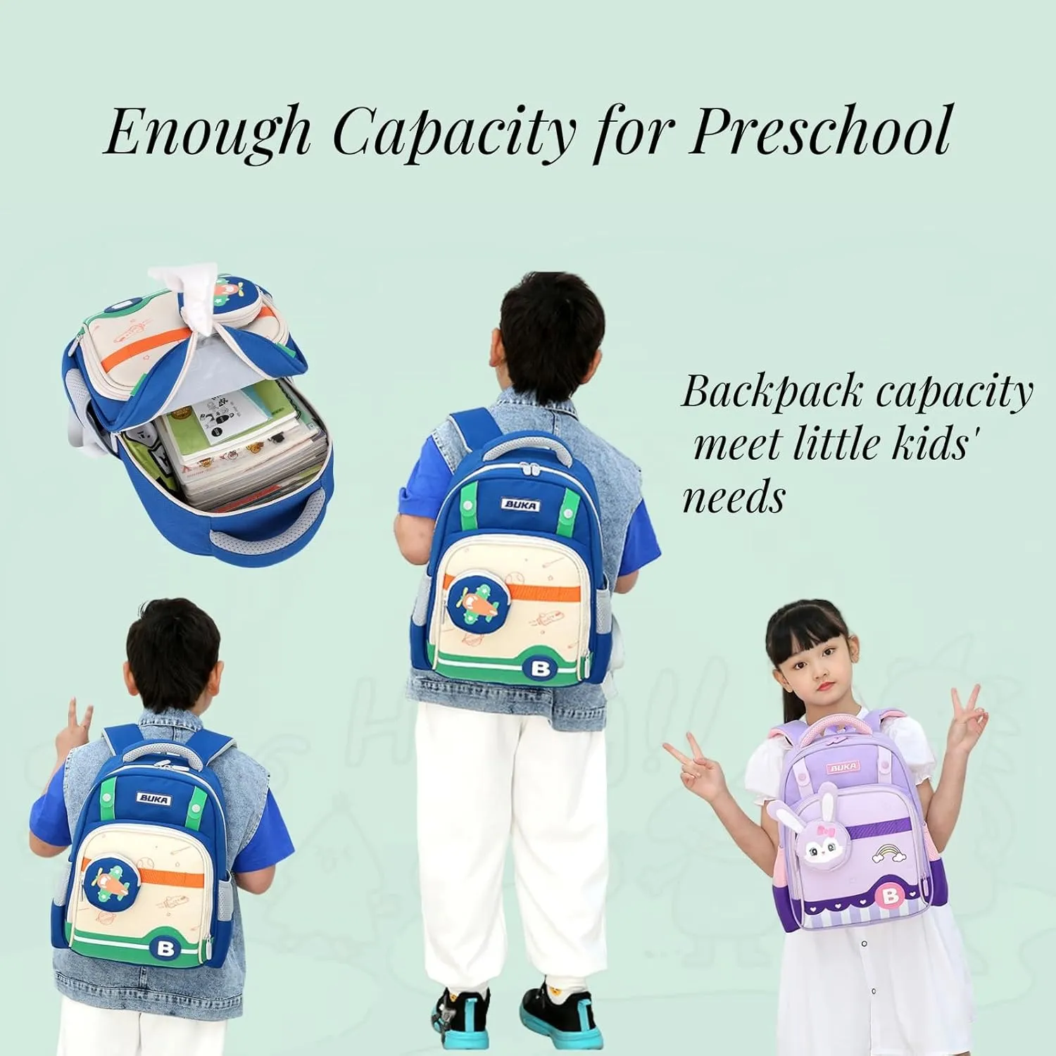 Toddler backpack for Kids 3-5, Kindergarten Girls Boys Backpack, Preschool Cute Backpack
