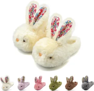 Toddler Bunny Slippers, Cute Soft Plush Anti-Slip House Kids Rabbit Warm Winter Slippers for Indoor Outdoor