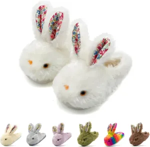 Toddler Bunny Slippers, Cute Soft Plush Anti-Slip House Kids Rabbit Warm Winter Slippers for Indoor Outdoor
