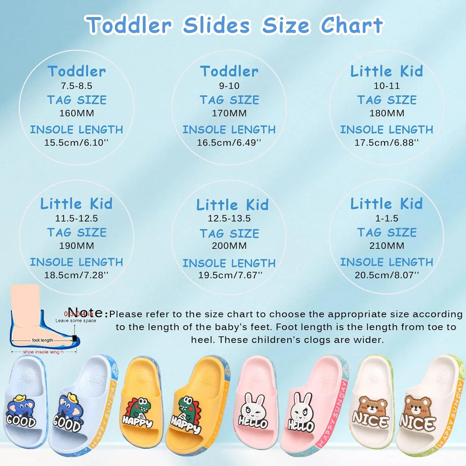 Toddler Little Kids Slides Sandals Girls Boys Cloud Slides Animal Quick Dry Beach Slides Pool Shower Flip Flops Slippers Cute Cartoon Summer Outdoor Shoes