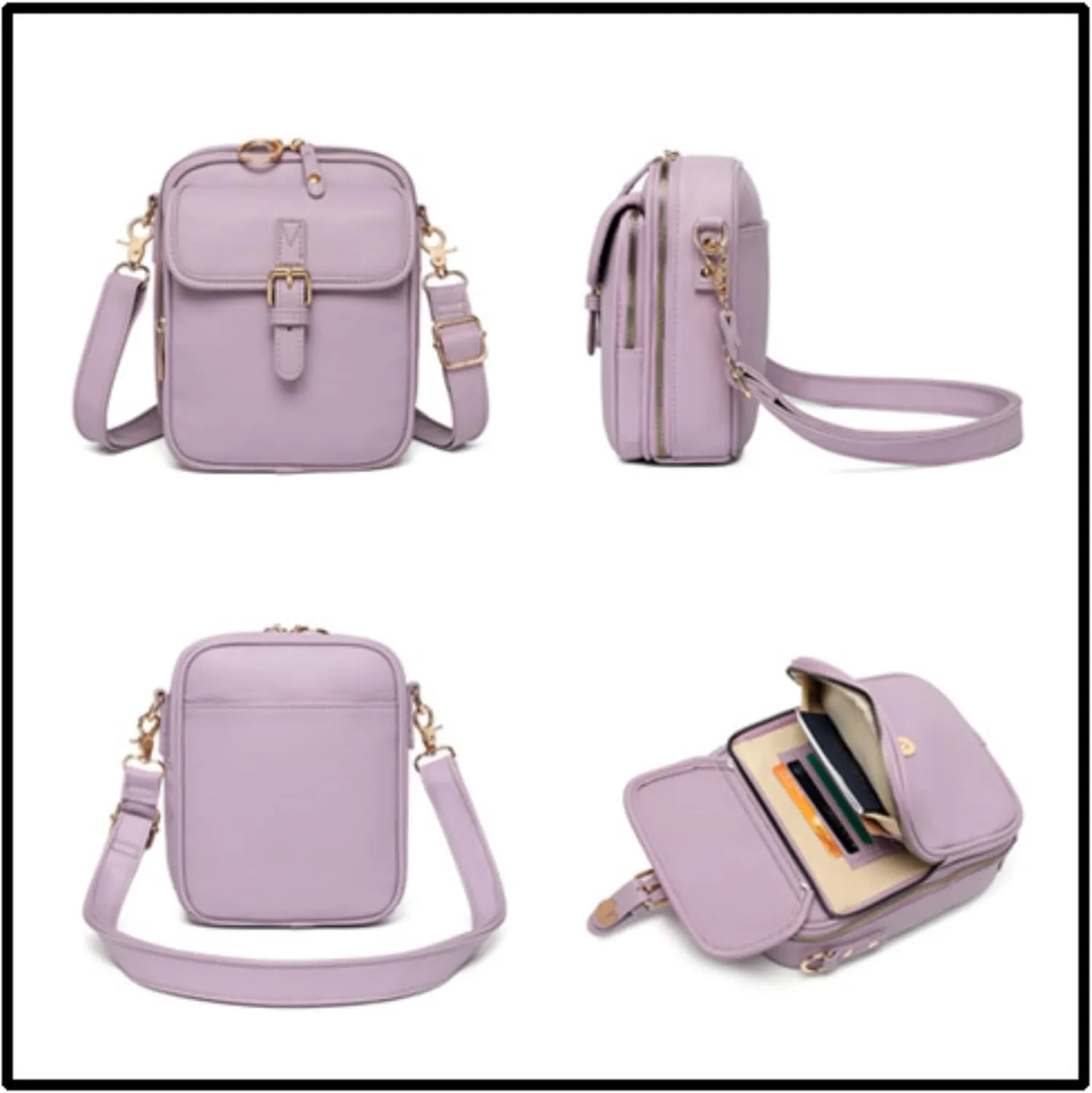 Tojoyride Crossbody Bag, Anti Theft Bag, Urvashi Crossbody Bag, Crossbody Purse with Built in Wallet, Casual Shoulder Bags