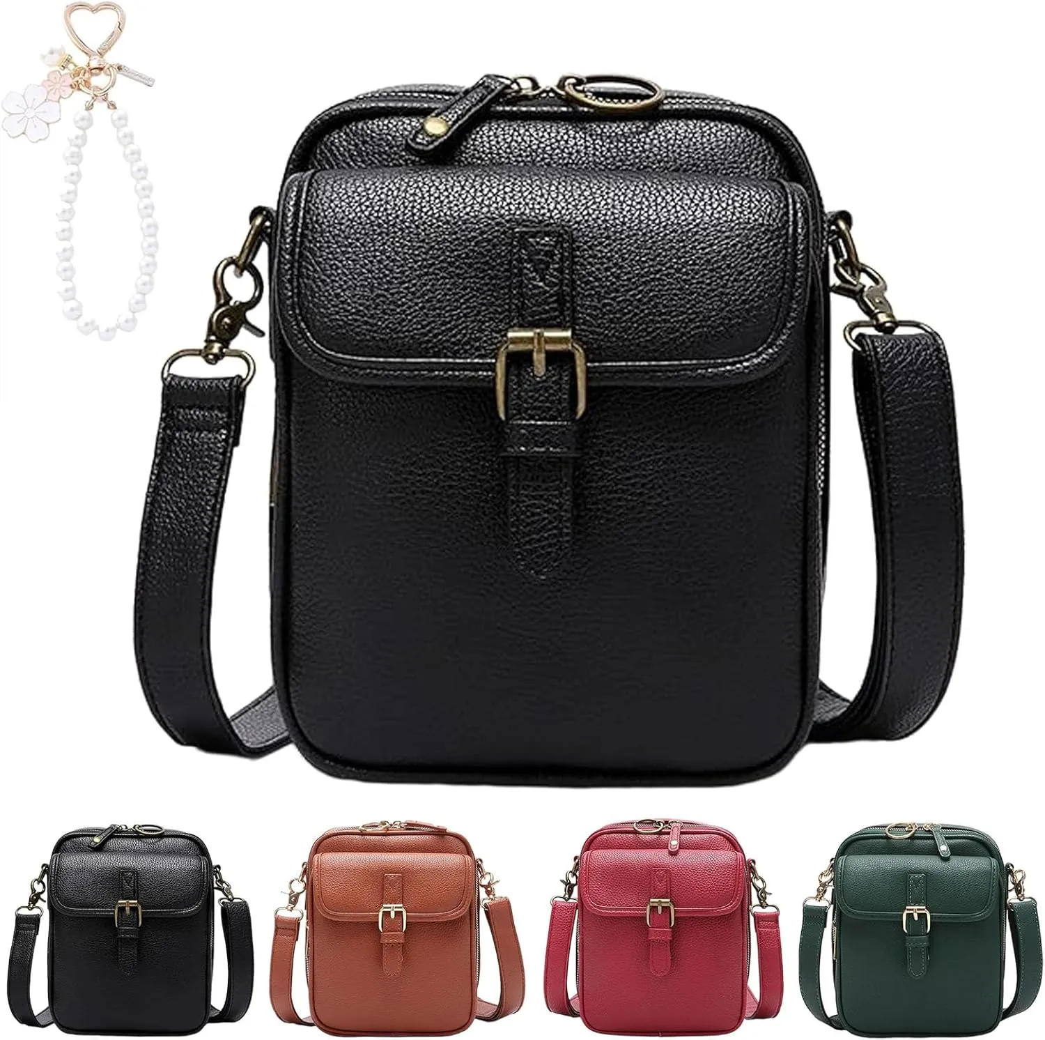 Tojoyride Crossbody Bag, Urvashi Crossbody Bag, Small Crossbody Bags for Women with 10 Rfid Shielding Compartments