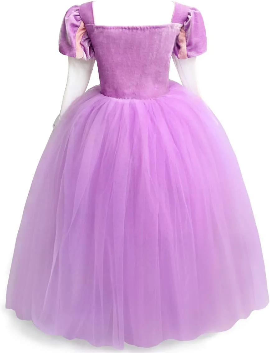ToLaFio Princess Costume for Girls Halloween Fancy Party Dress Princess Dress Up Clothes for Little Girl