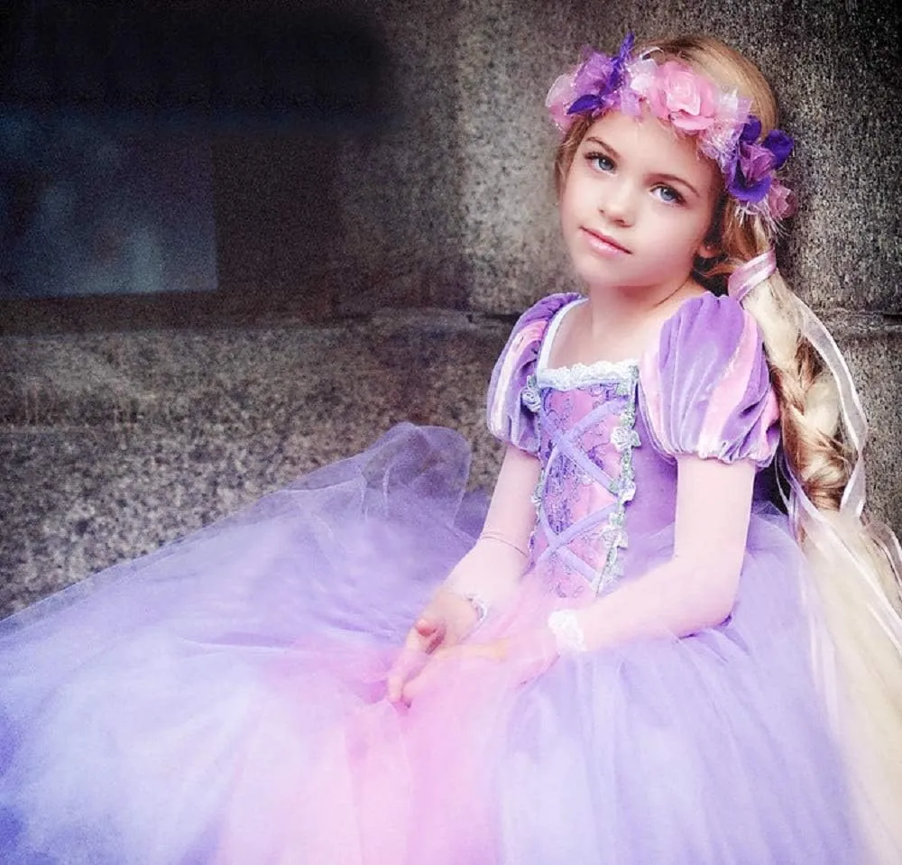 ToLaFio Princess Costume for Girls Halloween Fancy Party Dress Princess Dress Up Clothes for Little Girl