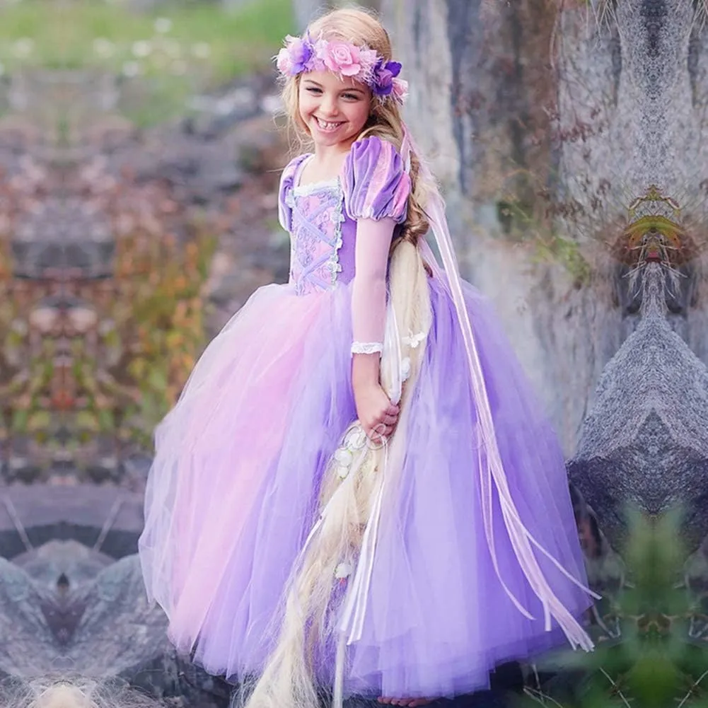 ToLaFio Princess Costume for Girls Halloween Fancy Party Dress Princess Dress Up Clothes for Little Girl