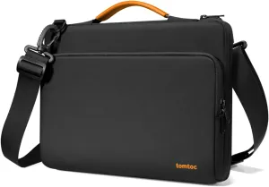 tomtoc 360 Protective Laptop Shoulder Bag for 15.6 Inch Lenovo IdeaPad Gaming 3, Acer Nitro 5 Gaming Laptop, ASUS 15.6-16 Inch ASUS Strix G16/G15, Dell XPS 17, Water-Resistant Accessory Carrying Case