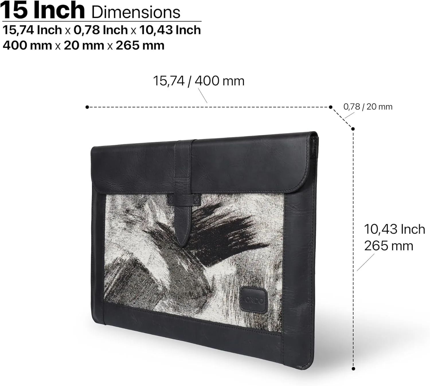 Top Grain Leather Macbook Bag Laptop Sleeve for MacBook Pro and MacBook Air Case - 16 Inch - 15 Inch - 15.5 Inch (M4, M3, M2, M2, M1, Pro & Max) 2020 to 2024 Models