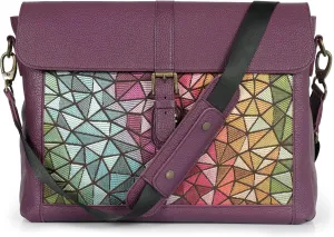 Top Grain Leather Zion Messenger Bag, Laptop Bag, Travel Bag for Work, Office, School