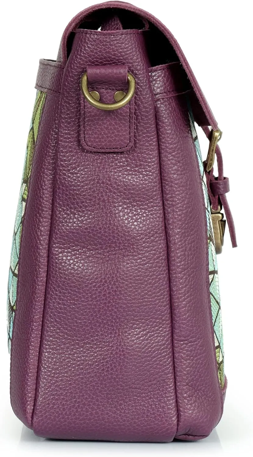 Top Grain Leather Zion Messenger Bag, Laptop Bag, Travel Bag for Work, Office, School