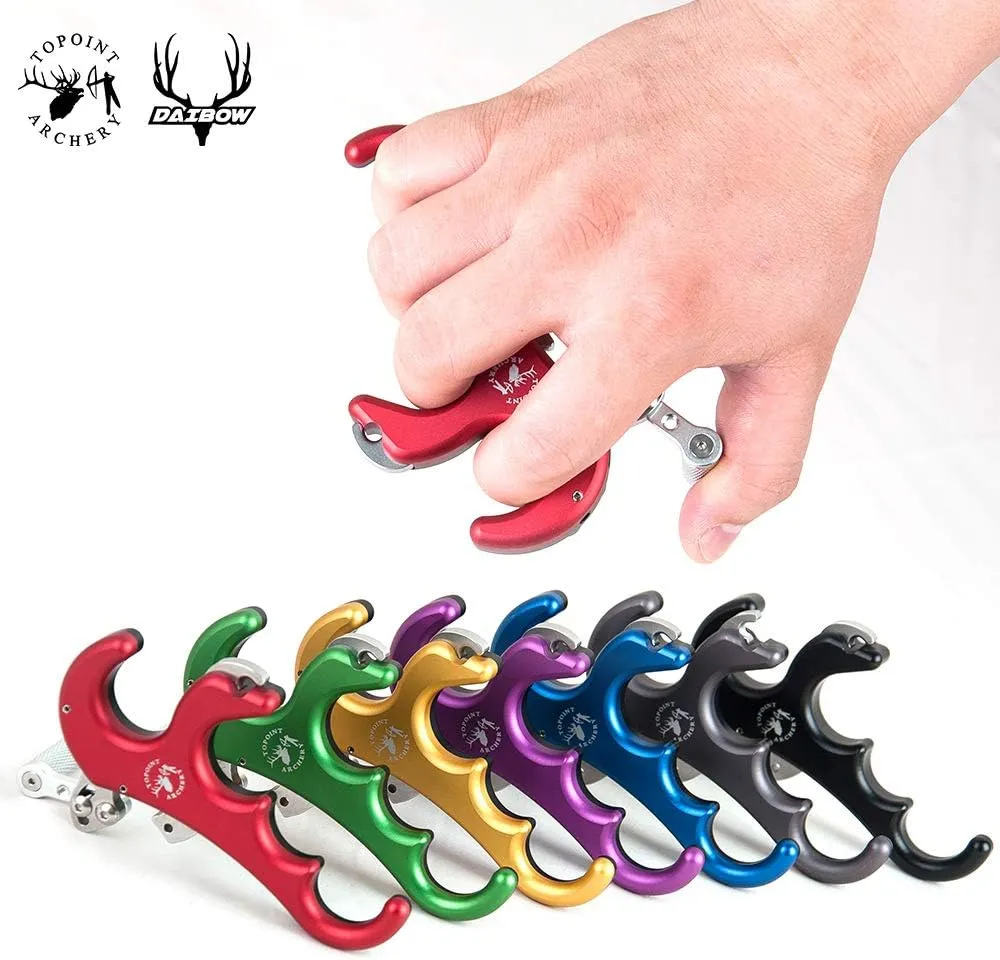TOPOINT ARCHERY TP425 Bow Release 4 Finger Release Aluminum Release Aid 7colors Options Automatic Archery Caliper Release Compound Bow Hunting Archery Hunting Shooting Accessories
