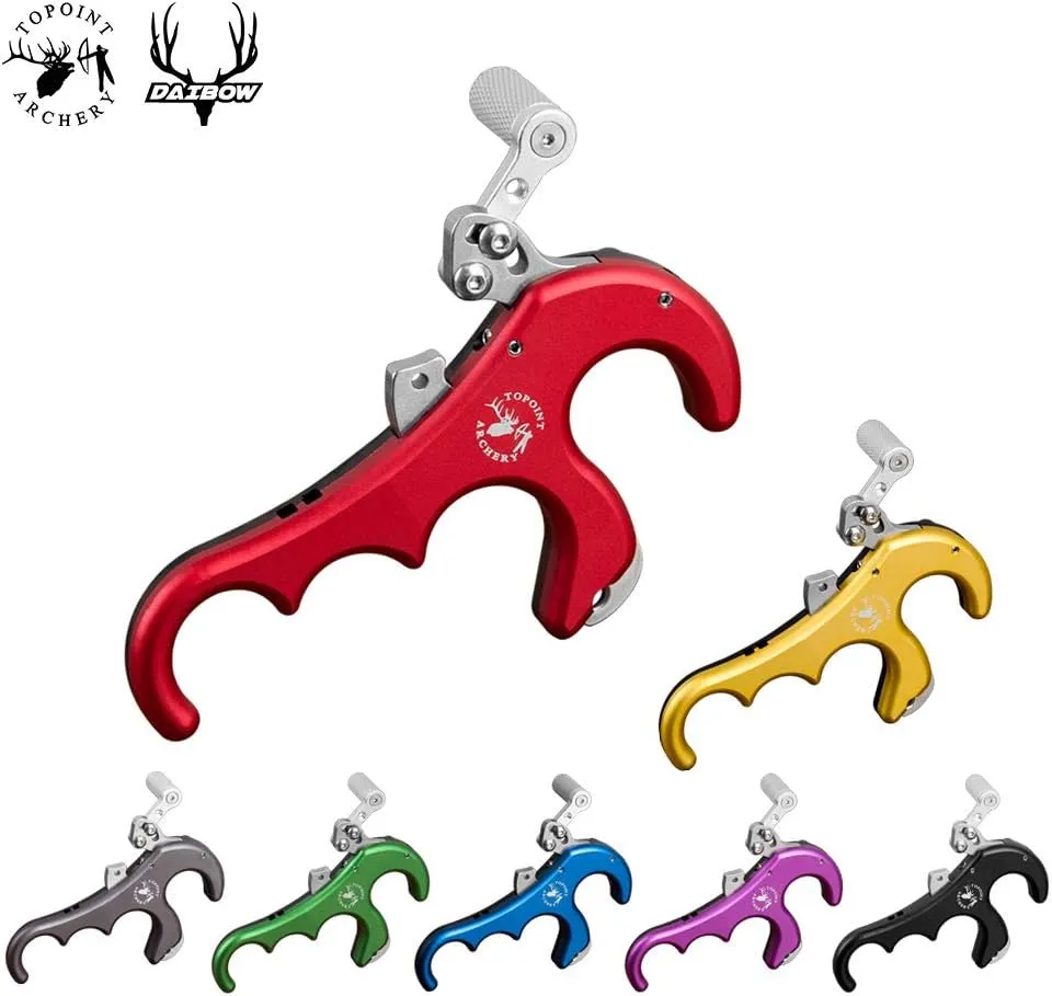 TOPOINT ARCHERY TP425 Bow Release 4 Finger Release Aluminum Release Aid 7colors Options Automatic Archery Caliper Release Compound Bow Hunting Archery Hunting Shooting Accessories