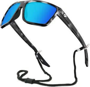 TOREGE Mens Women Sunglasses Polarized Sports UV Protection Wraparound Lightweight Sunglasses for Fishing Golfing NAUTILUS