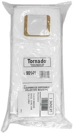 TORNADO 90141 Bag 2Ply Paper 11-1/4inLx2inWx16inH PK10