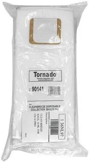 TORNADO 90141 Bag 2Ply Paper 11-1/4inLx2inWx16inH PK10