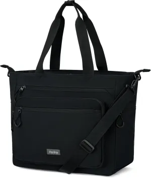 Tote Bag for Women with 16.5" Laptop Compartment - Large Water-Resistant Travel & Work Tote Bag, Adjustable Crossbody Bag for Work, Business Trips & Vacation, Black