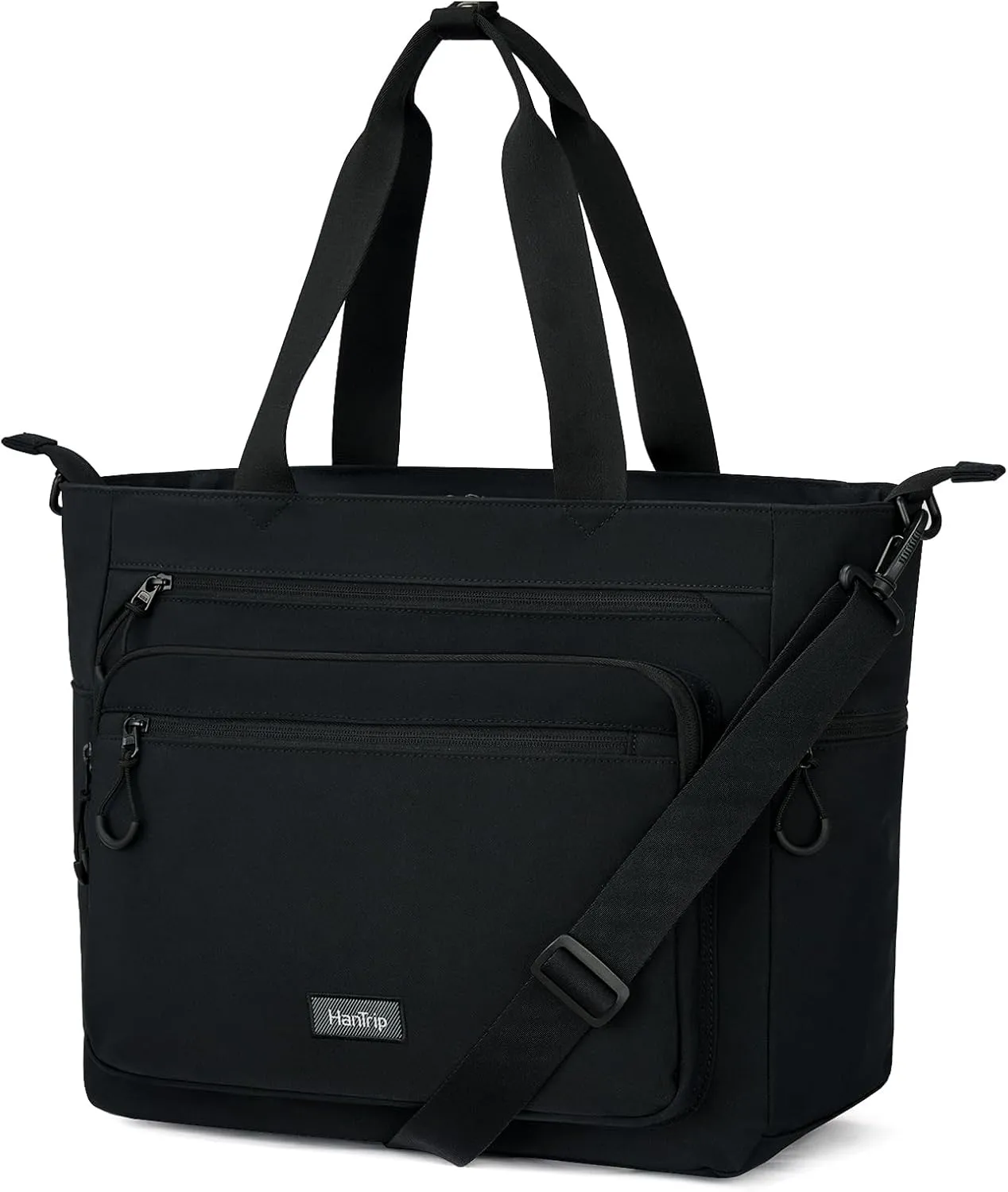Tote Bag for Women with 16.5" Laptop Compartment - Large Water-Resistant Travel & Work Tote Bag, Adjustable Crossbody Bag for Work, Business Trips & Vacation, Black