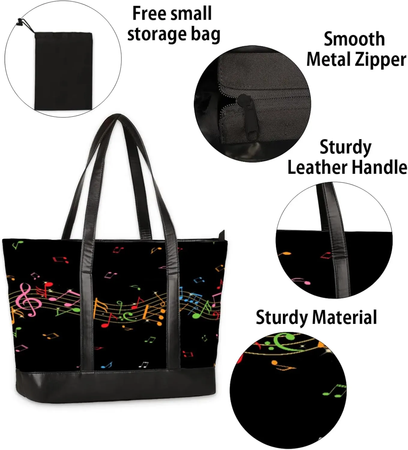 Tote Bag for Women with Zipper, Laptop Tote Bags Laptop Sleeve Case Shoulder Bag Messenger Bags