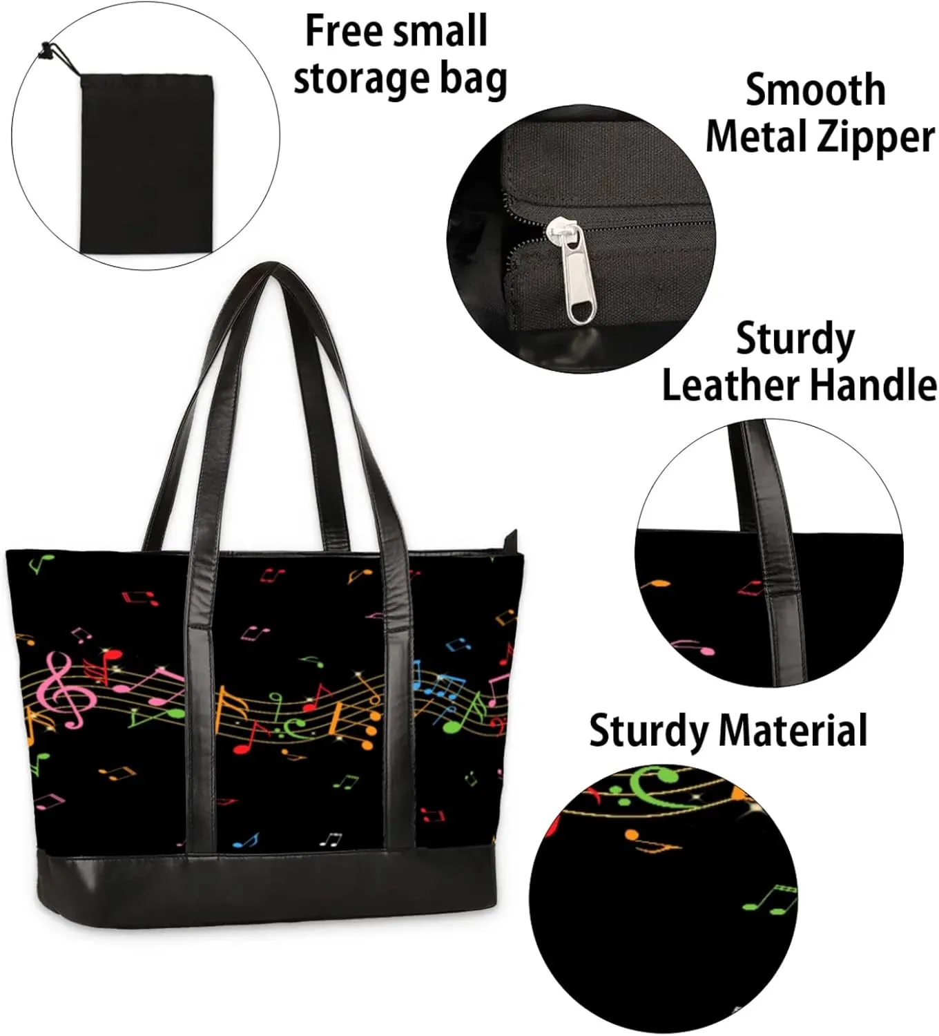 Tote Bag for Women with Zipper, Laptop Tote Bags Laptop Sleeve Case Shoulder Bag Messenger Bags
