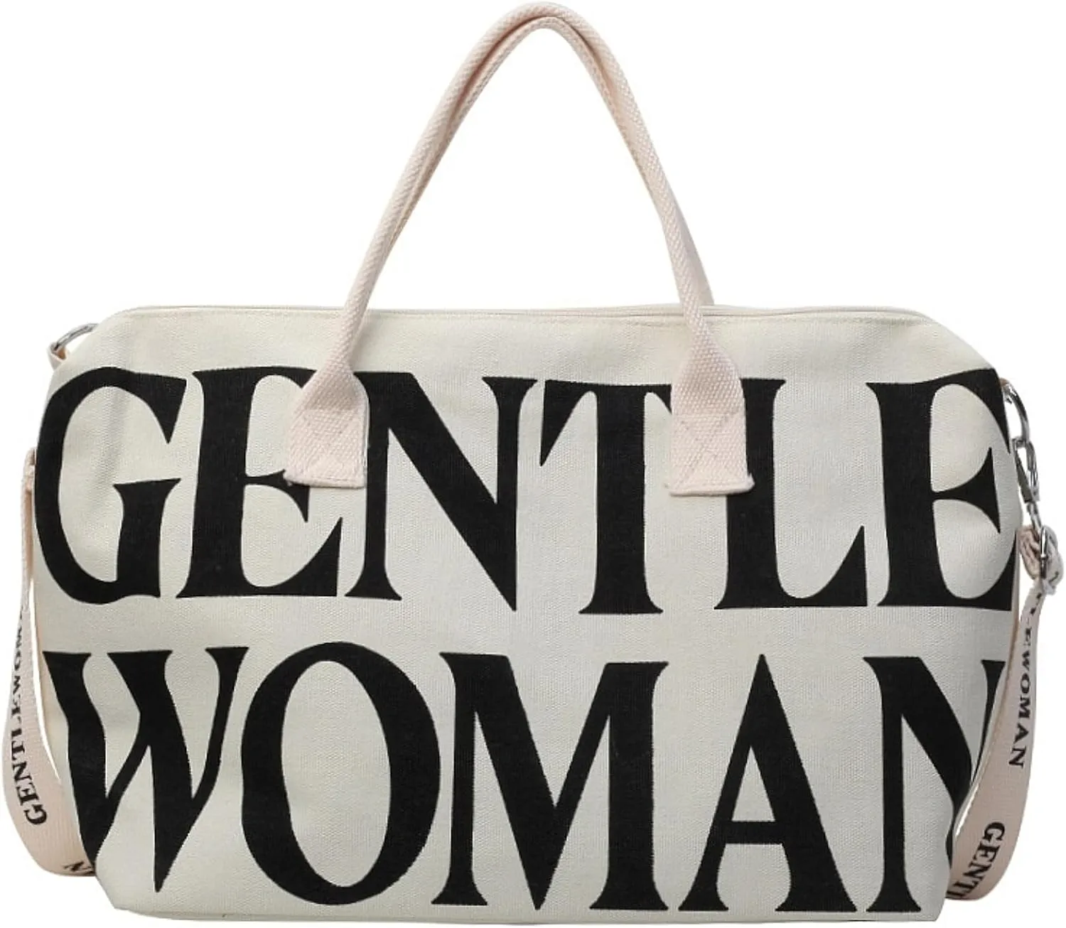 Tote Bag Large Crossbody Shoulder Bag with Top Handle and Zipper Canvas Purse Travel Work Daily Bag for Women
