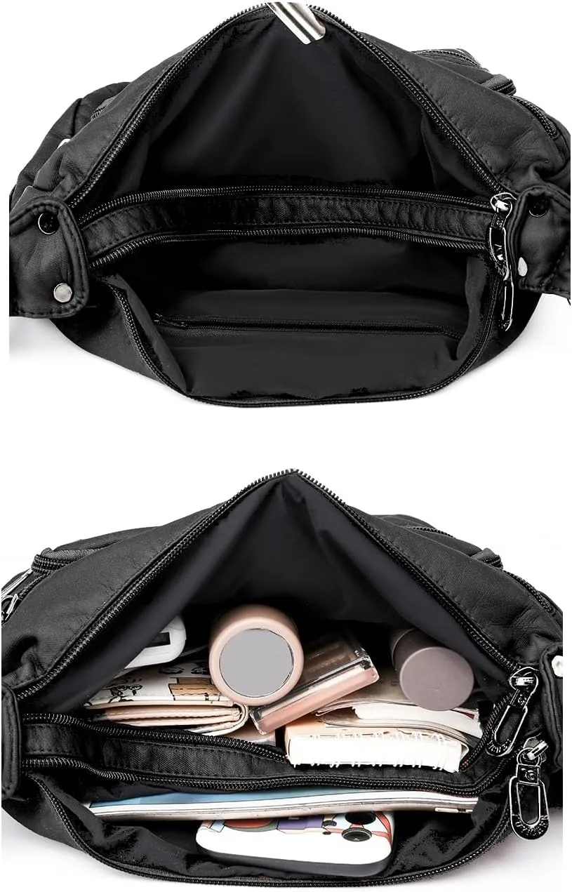 Tote Bags Crossbody for Women, Shoulder Purse Soft Leather Handbags Lightweight with Zip Closure Working Trave