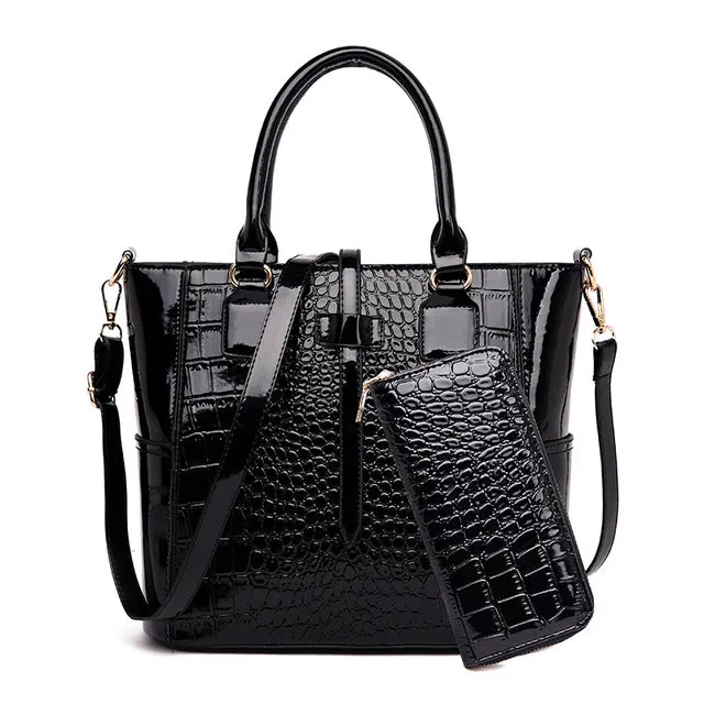 Tote Bags Designer Sets Bags Bags Leather Crocodile Shoulder Handbags 2019 Women Timely shipping Wallet 2 Alligator For Artistic Women Luxury Crossbody
