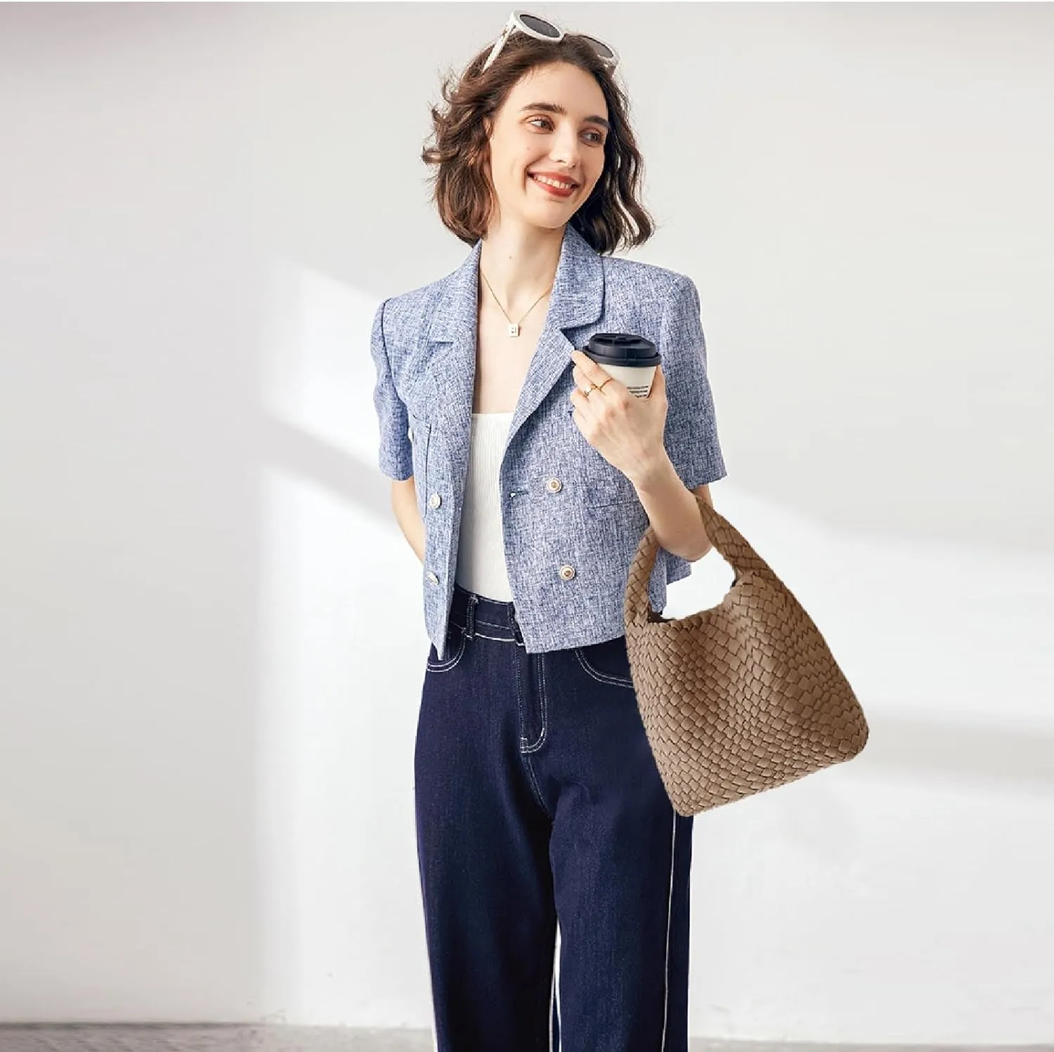 Tote for Women, Ladies Crossbody Handbag, Trendy Shoulder and Bucket Bag, Top-handle Tote Hobo Satchel with Purse