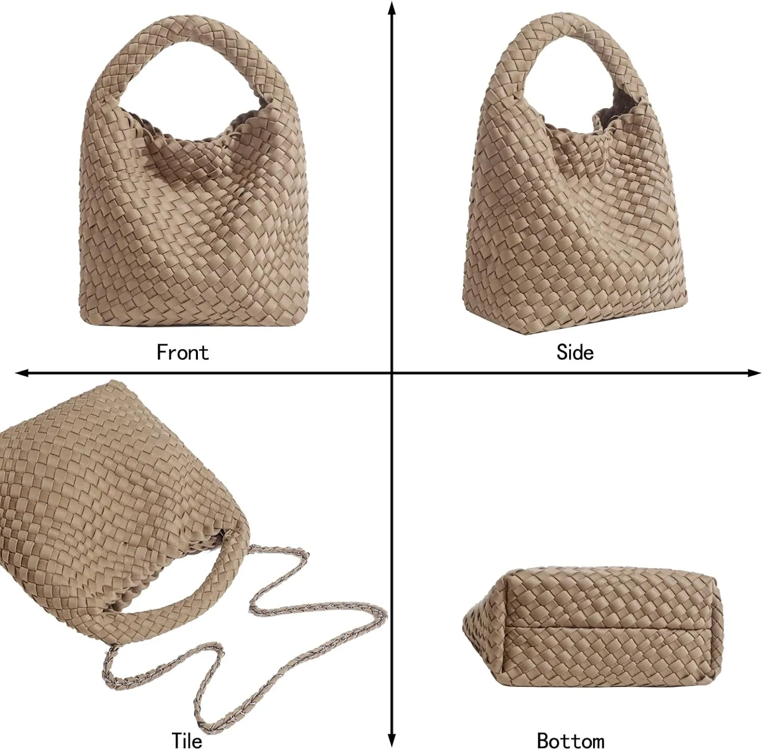 Tote for Women, Ladies Crossbody Handbag, Trendy Shoulder and Bucket Bag, Top-handle Tote Hobo Satchel with Purse