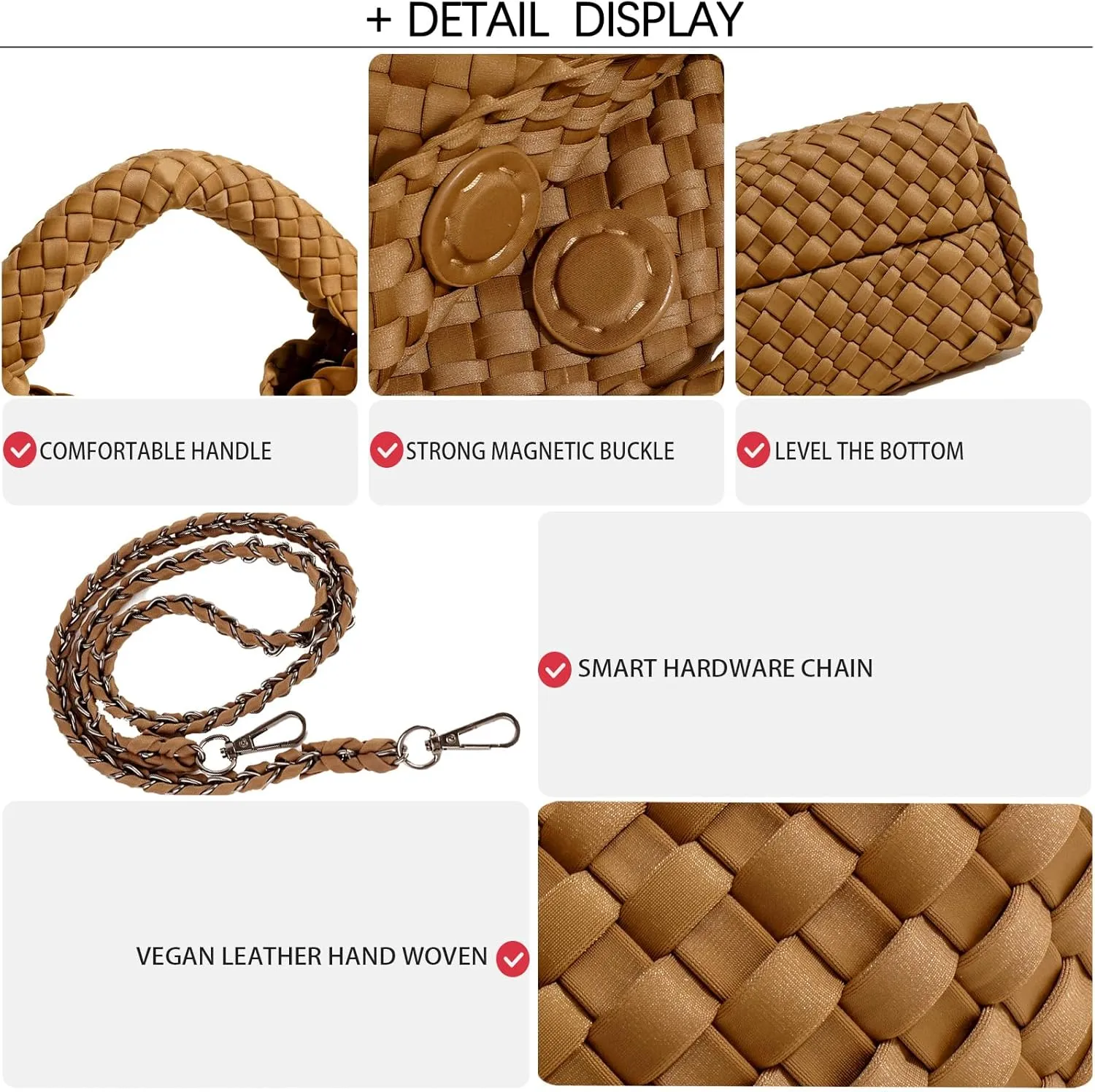 Tote for Women, Ladies Crossbody Handbag, Trendy Shoulder and Bucket Bag, Top-handle Tote Hobo Satchel with Purse