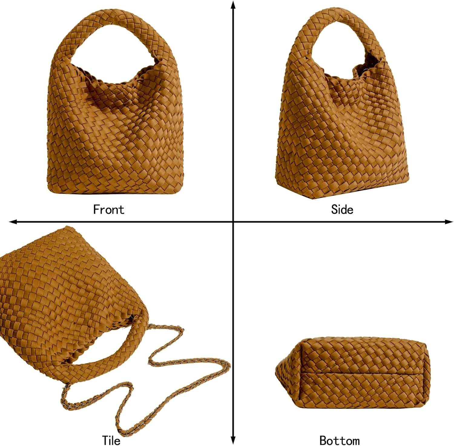 Tote for Women, Ladies Crossbody Handbag, Trendy Shoulder and Bucket Bag, Top-handle Tote Hobo Satchel with Purse