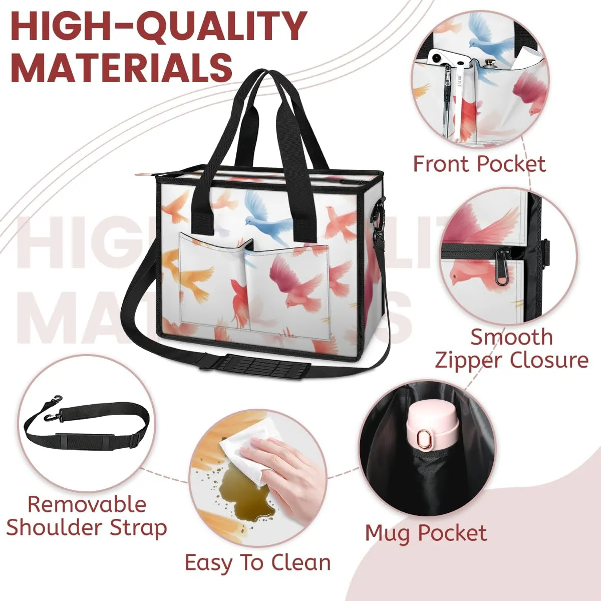 Tote Satchel Bag Set 3PCS for Women,Travel Shoulder Bag Handbag and Wallet Daily Use04