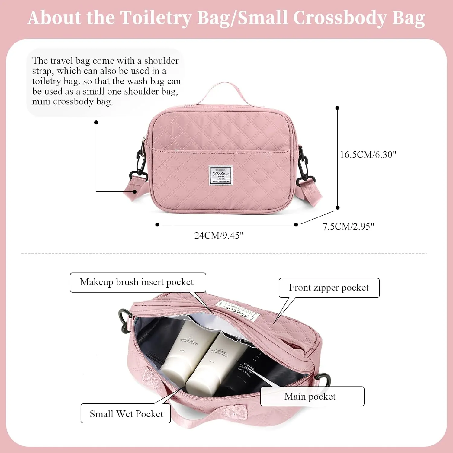 Travel Bag for Women, Overnight Duffel Weekender Bag with Toiletry Bag,Gym Bag with Wet Pocket,Personal Item Carry On Bag