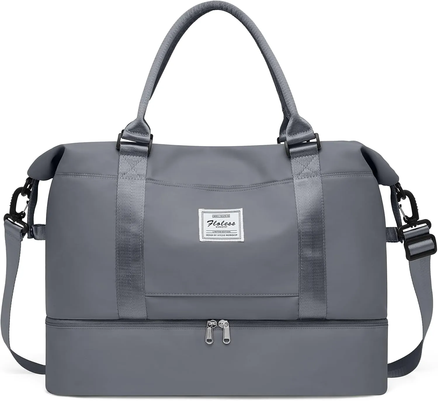 Travel Bag with Shoes Compartment,Weekender Bags for Women Travel,Carry On Duffel Overnight Bag with Trolley Sleeve & Wet Pocket,Travel tote Bag Sports Gym Bag