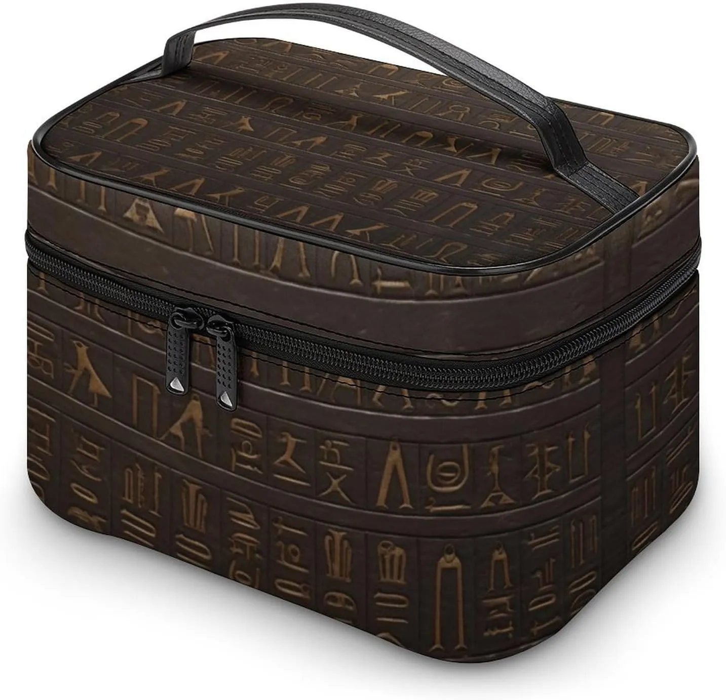 Travel Toiletry Bag for Women And Men,Ancient Egyptian Hieroglyph Toiletry Organizer, Makeup Bag Travel Organizer for Shampoo,Toiletries