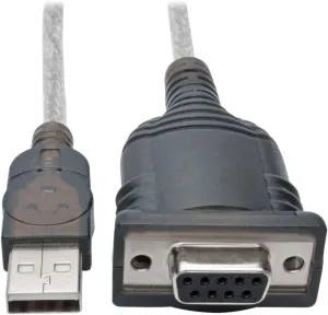 Tripp Lite 18in USB to Null Modem Serial Adapter Cable FTDI w/COM Retention M/F 18" (U209-18N-NULL)