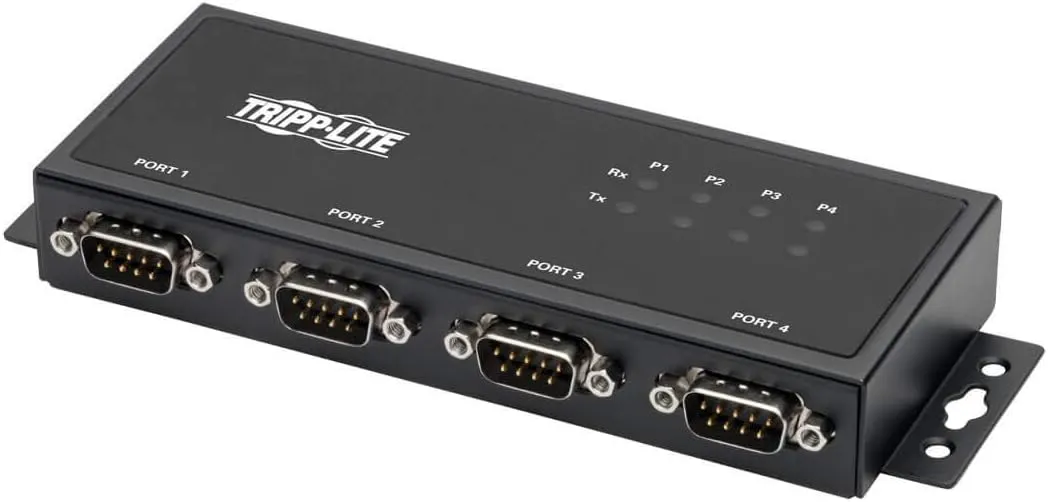 Tripp Lite 4 Port USB to Serial Adapter, RS-422/RS-485, FTDI with COM Retention, USB-B to DB9 F/M (U208-004-IND)