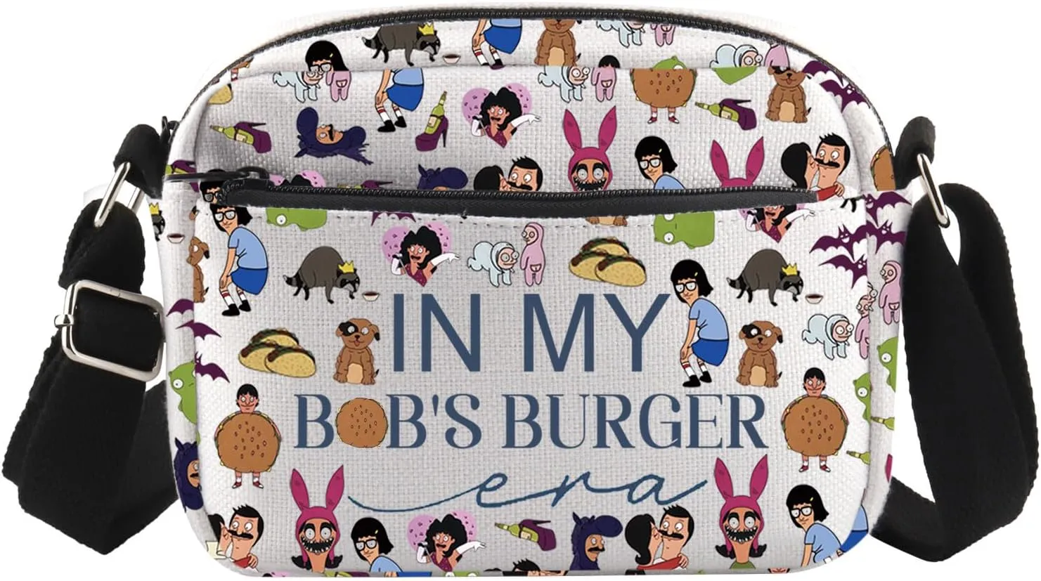 TSOTMO Burger Merch Crossbody Bag Burger Cartoon Gift Bob Fans Gift WDW Bob Family