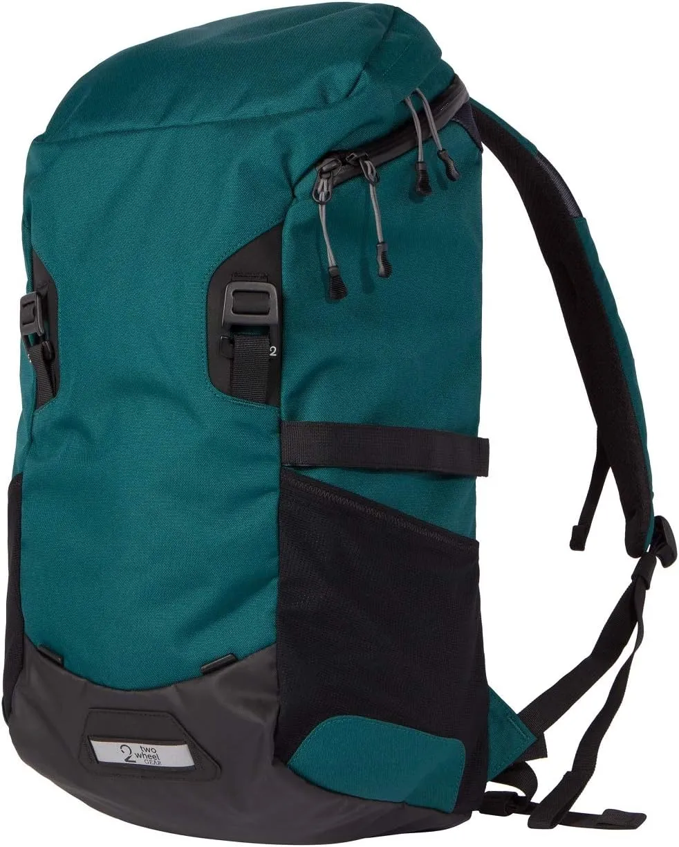 Two Wheel Gear Commuter Laptop Backpack - Water Resistant with 15in Padded Laptop Sleeve, for Travel, Work, Biking, Hiking, and Everyday Use, 26L Tofino Blue