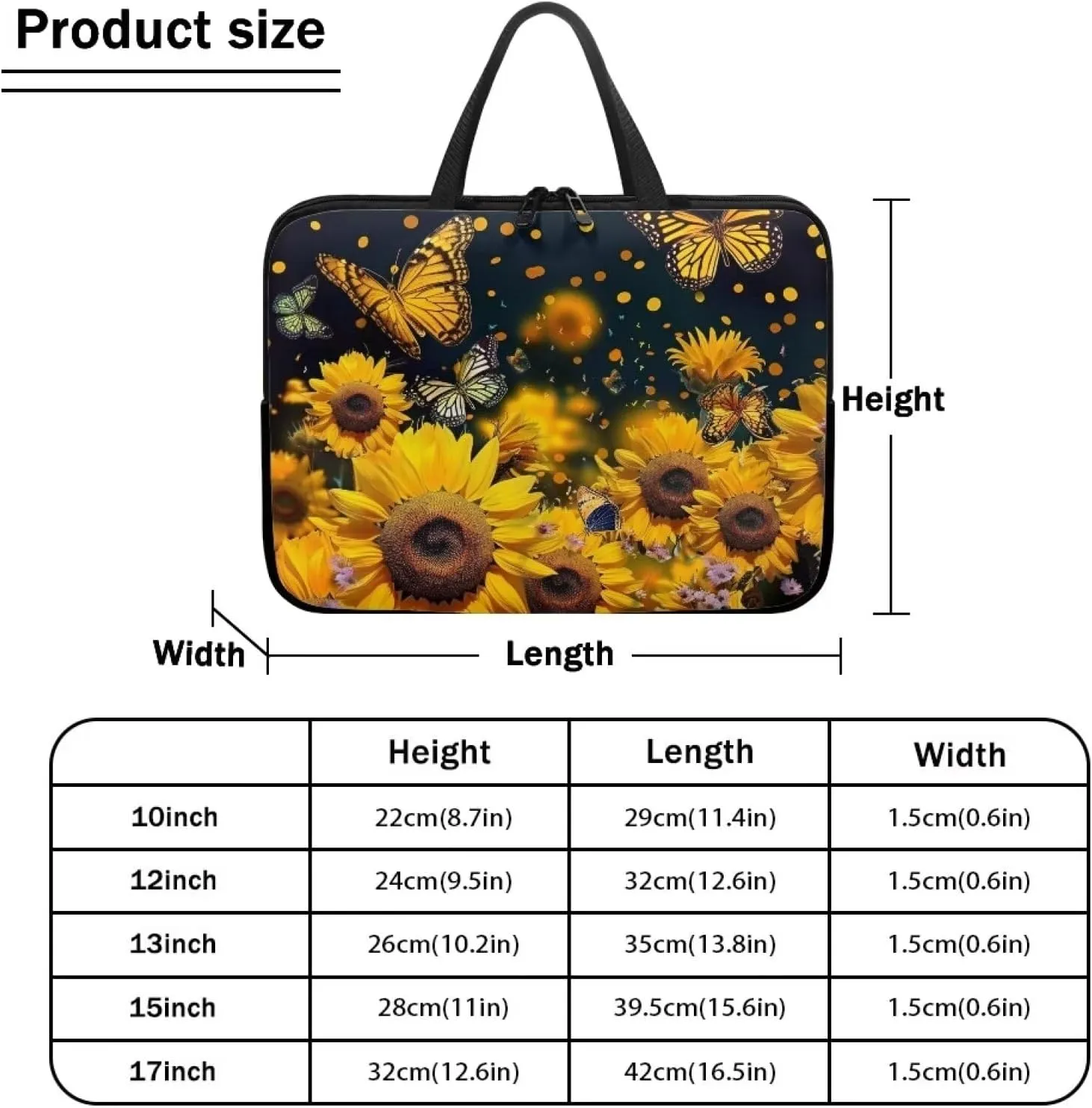 Uasibuni 16 inch Laptop Bag for Women Men Stylish Laptop Cover Gift for Boy Girl