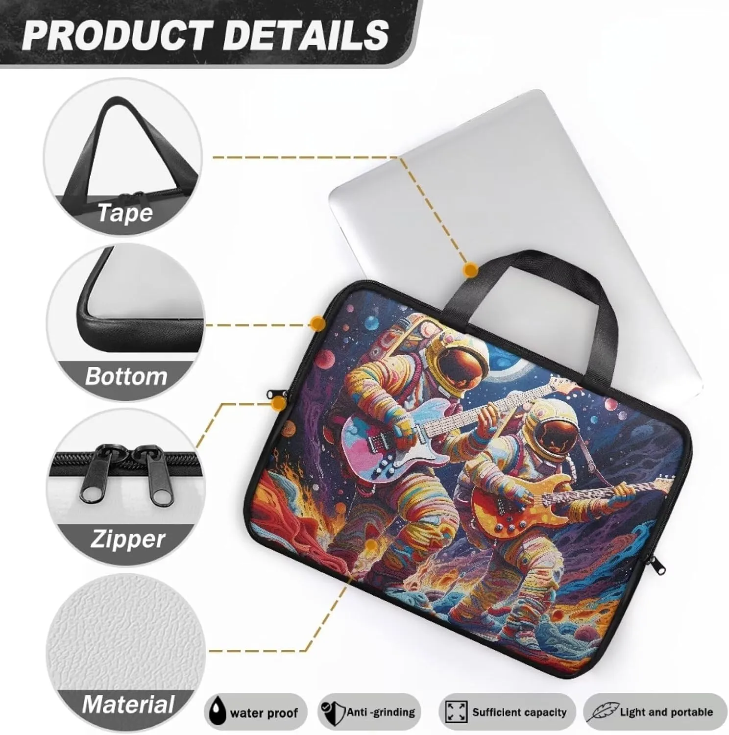 Uasibuni Fashion Laptop Tote Bag with Handle,Travel Laptop Bag 15.6Inch,Laptop Cover Bag 17In
