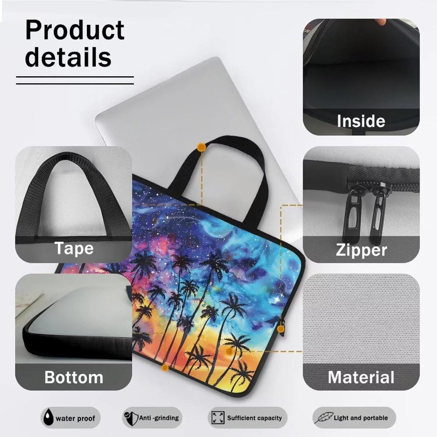 Uasibuni Laptop Sleeve, 10-17 inch Laptop Case Protective Laptop Cover Briefcase Computer Carrying Bag