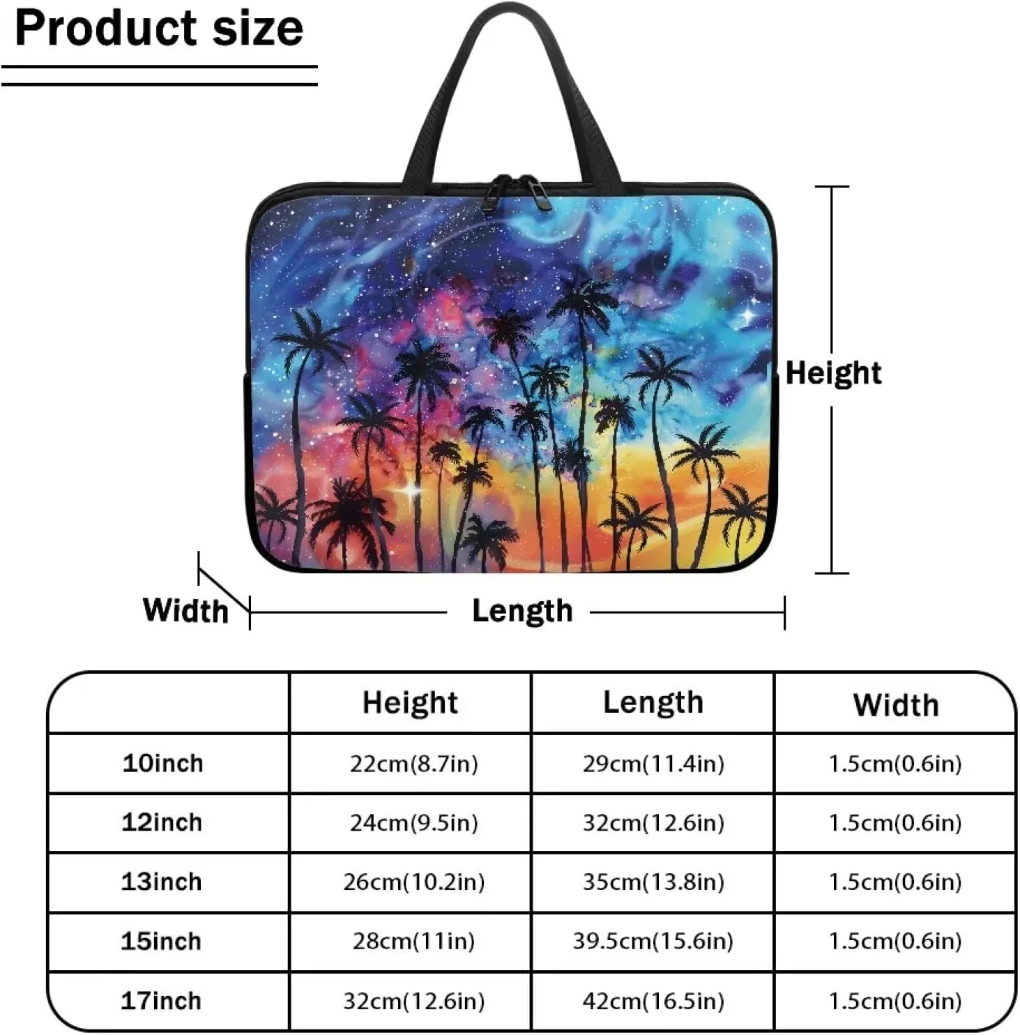 Uasibuni Laptop Sleeve, 10-17 inch Laptop Case Protective Laptop Cover Briefcase Computer Carrying Bag