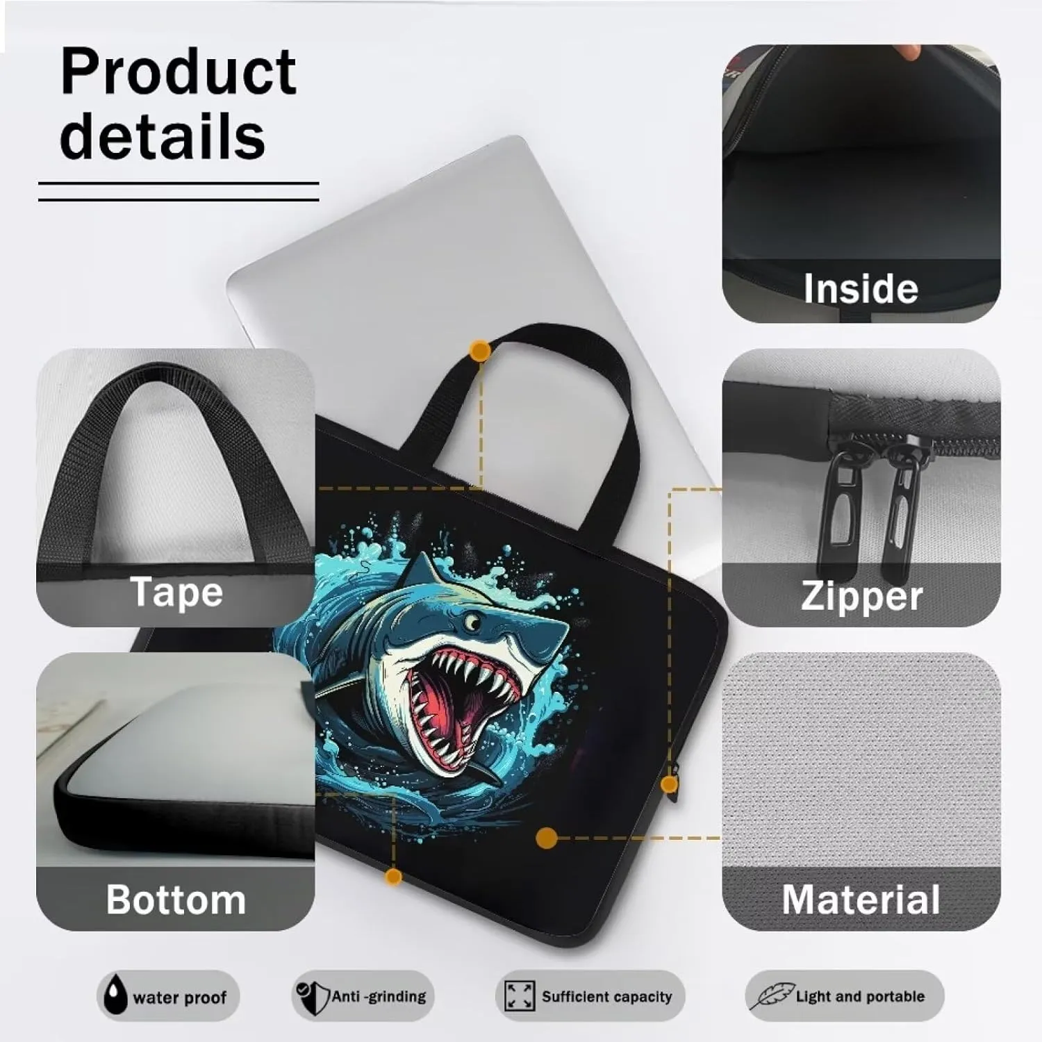 Uasibuni Laptop Tote Bag for Women Boy Girl 15.6 Inch Computer Bags Women Business Office Work Bag Briefcase